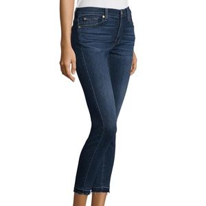 7 For All Mankind Raw Hem Ankle Skinny Jeans